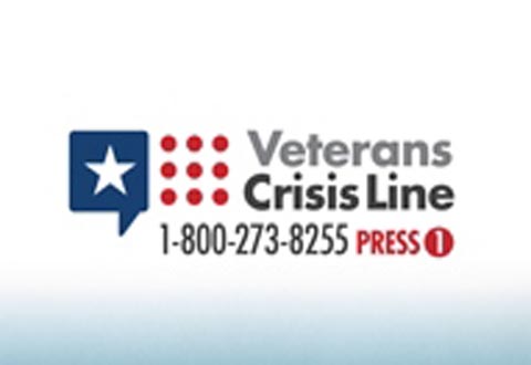Graphic for Veterans Crisis Line 1 800 273 8255 press 1