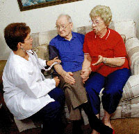 Elderly couple and Care Giver