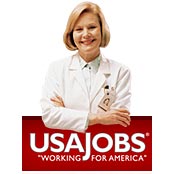 Woman over USA Jobs Banner