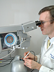 Doctor at Eye Machine